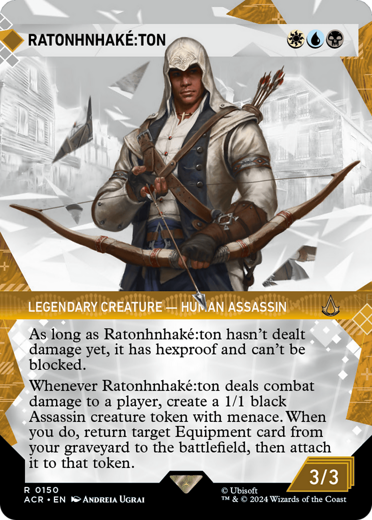 Ratonhnhaké꞉ton (ACR-150) - Assassin's Creed: (Showcase) (Borderless) - Premium MTG Single from Wizards of the Coast - Just $1.38! Shop now at Game Crave Tournament Store