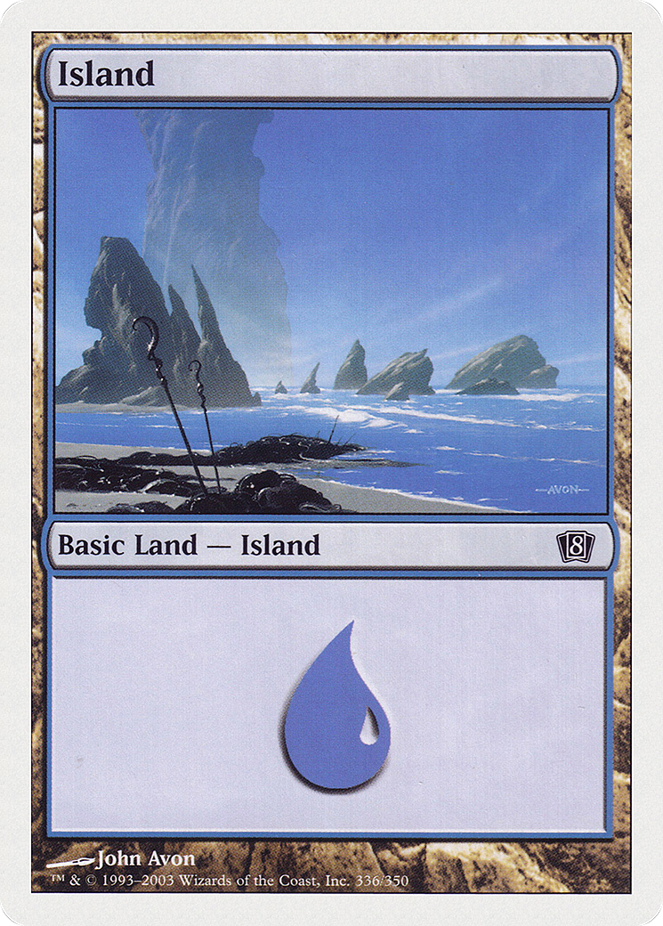 Island (336) (8ED-336) - 8th Edition Foil