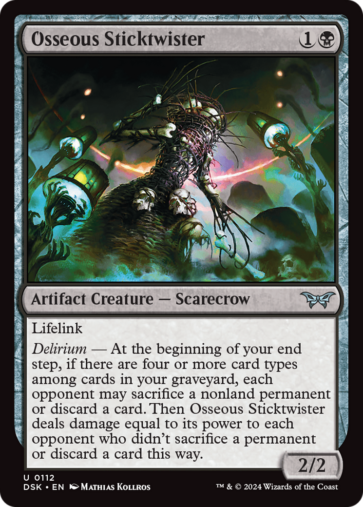 Osseous Sticktwister (DSK-112) - Duskmourn: House of Horror Foil - Premium MTG Single from Wizards of the Coast - Just $0.25! Shop now at Game Crave Tournament Store