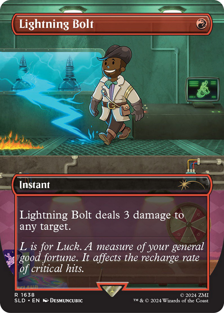 Lightning Bolt (SLD-1638) - Secret Lair Drop (Borderless) - Premium MTG Single from Wizards of the Coast - Just $2.87! Shop now at Game Crave Tournament Store