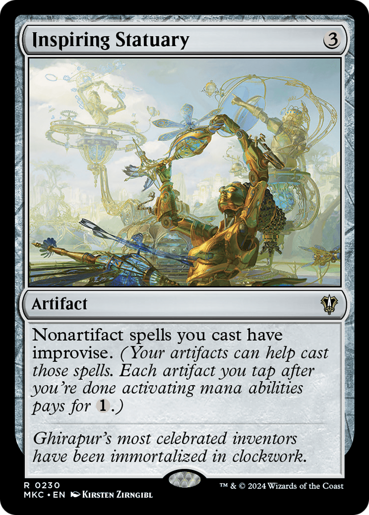 Inspiring Statuary (MKC-230) - Murders at Karlov Manor Commander - Premium MTG Single from Wizards of the Coast - Just $0.25! Shop now at Game Crave Tournament Store