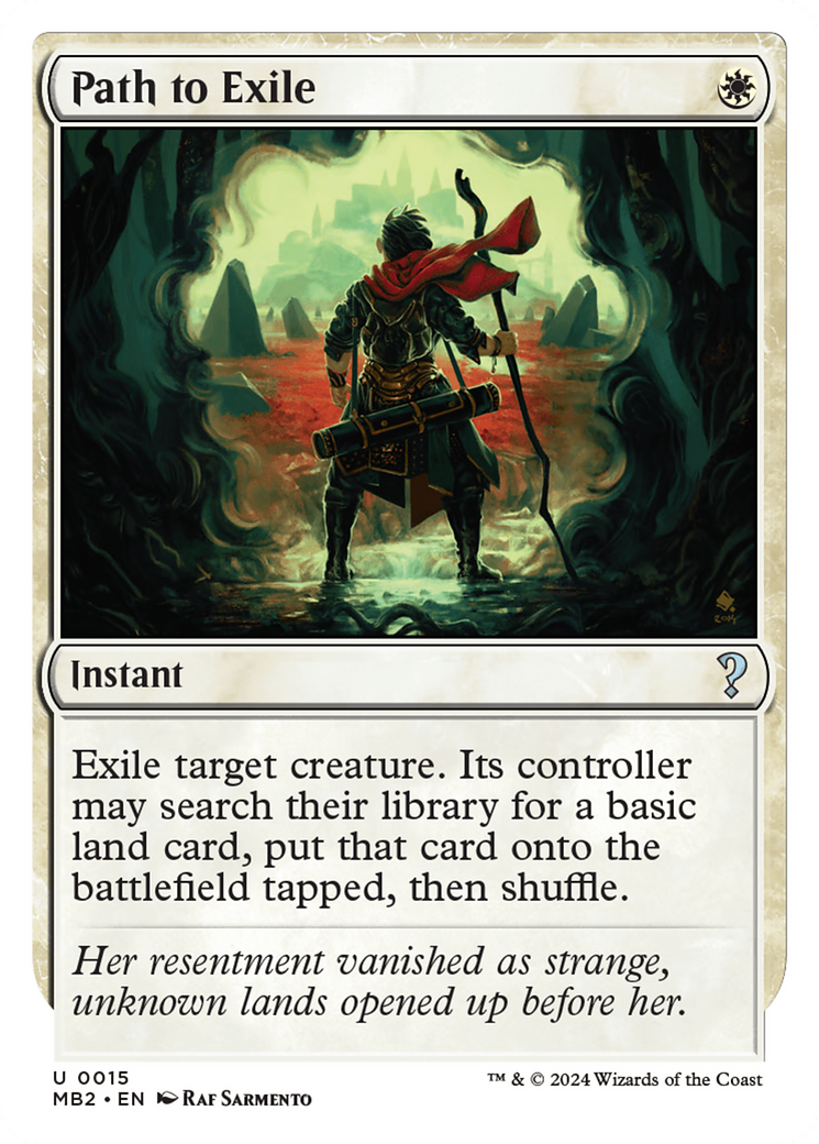 Path to Exile (MB2-015) - Mystery Booster 2 - Premium MTG Single from Wizards of the Coast - Just $0.97! Shop now at Game Crave Tournament Store