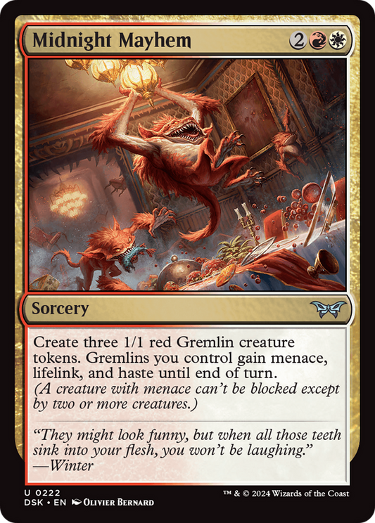 Midnight Mayhem (DSK-222) - Duskmourn: House of Horror - Premium MTG Single from Wizards of the Coast - Just $0.25! Shop now at Game Crave Tournament Store