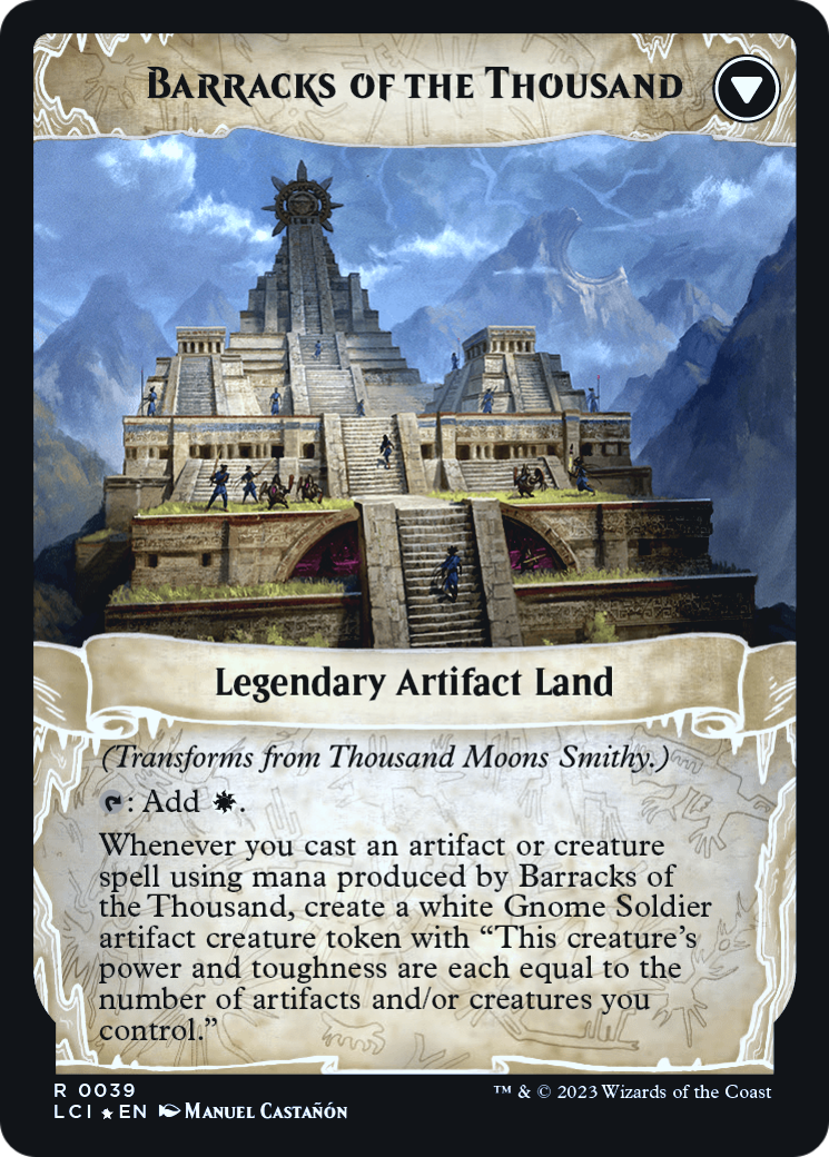 Thousand Moons Smithy // Barracks of the Thousand (PLCI-39S) - The Lost Caverns of Ixalan Promos Foil - Premium MTG Single from Wizards of the Coast - Just $0! Shop now at Game Crave Tournament Store