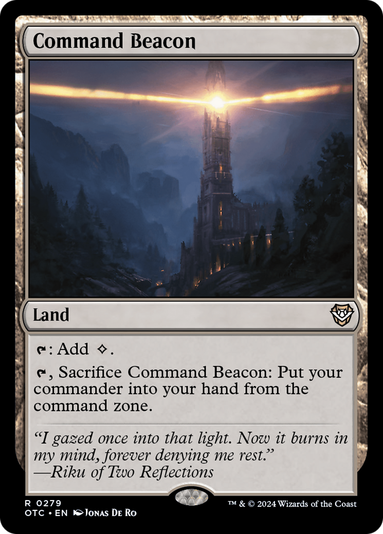 Command Beacon (OTC-279) - Outlaws of Thunder Junction Commander - Premium MTG Single from Wizards of the Coast - Just $4.26! Shop now at Game Crave Tournament Store
