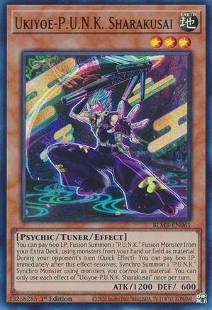 Ukiyoe-P.U.N.K. Sharakusai (BLMR-EN061) - Battles of Legend: Monstrous Revenge 1st Edition - Premium Yugioh Single from Konami - Just $0.25! Shop now at Game Crave Tournament Store