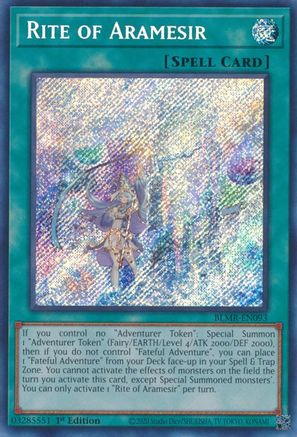 Rite of Aramesir (BLMR-EN093) - Battles of Legend: Monstrous Revenge 1st Edition - Premium Yugioh Single from Konami - Just $0.98! Shop now at Game Crave Tournament Store