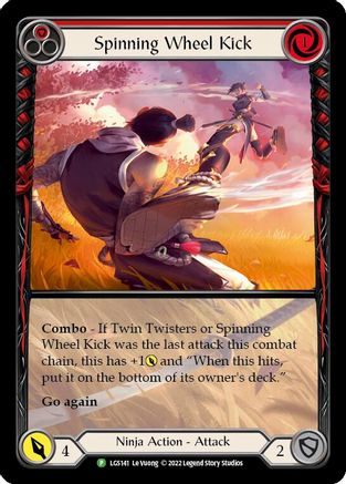Spinning Wheel Kick (Red) - LGS141 (LGS141) - Flesh and Blood: Promo Cards Rainbow Foil