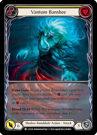 Vantom Banshee (Yellow) (Extended Art) (LGS158) - Flesh and Blood: Promo Cards Rainbow Foil