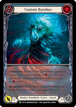 Vantom Banshee (Blue) (Extended Art) (LGS159) - Flesh and Blood: Promo Cards Rainbow Foil