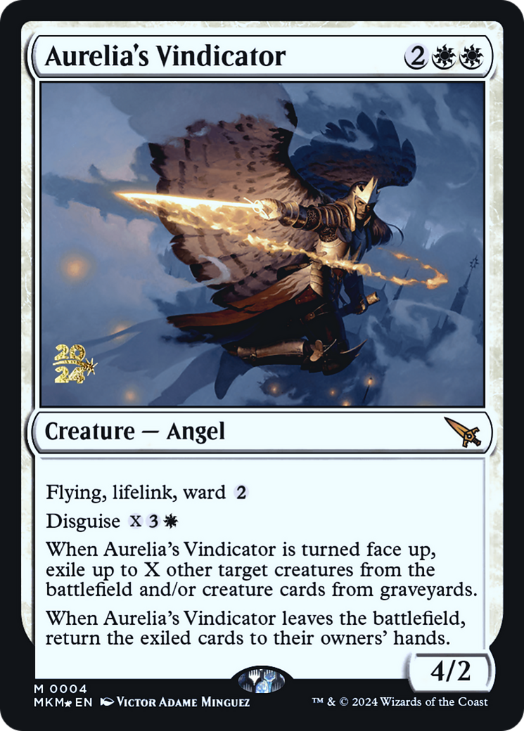 Aurelia's Vindicator (PMKM-04S) - Murders at Karlov Manor Promos Foil - Premium MTG Single from Wizards of the Coast - Just $1.23! Shop now at Game Crave Tournament Store