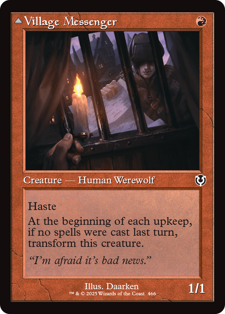 Village Messenger Treatments // Moonrise Intruder (Retro Frame) (-466) - Innistrad Remastered Foil - Premium MTG Single from Wizards of the Coast - Just $0.25! Shop now at Game Crave Tournament Store