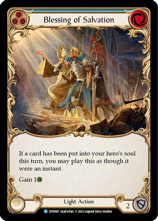 Blessing of Salvation (Blue) (DTD087) - Dusk till Dawn Rainbow Foil