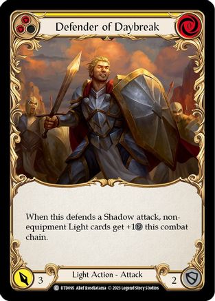 Defender of Daybreak (Yellow) (DTD095) - Dusk till Dawn Rainbow Foil