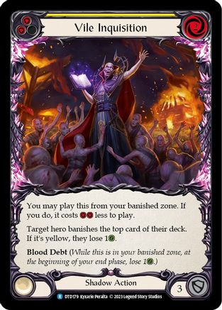 Vile Inquisition (Yellow) (DTD179) - Dusk till Dawn Rainbow Foil