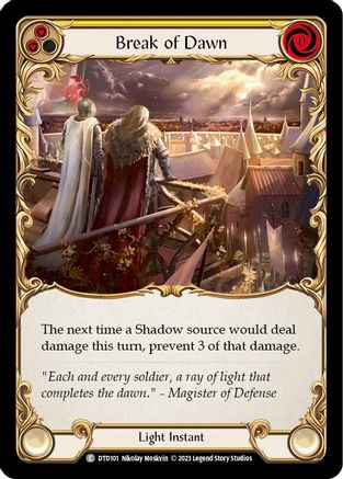 Break of Dawn (Yellow) (DTD101) - Dusk till Dawn Rainbow Foil