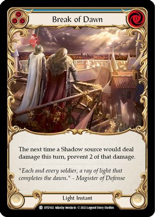 Break of Dawn (Blue) (DTD102) - Dusk till Dawn Rainbow Foil