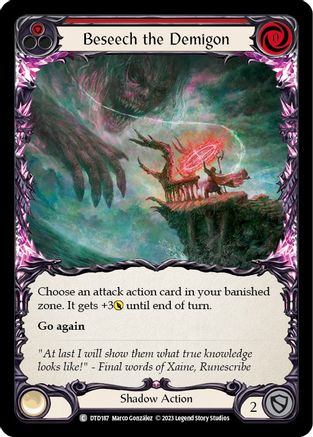Beseech the Demigon (Red) (DTD187) - Dusk till Dawn Rainbow Foil