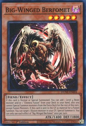 Big-Winged Berfomet (DUNE-EN004) - Duelist Nexus 1st Edition - Premium Yugioh Single from Konami - Just $0.31! Shop now at Game Crave Tournament Store