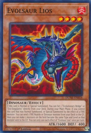 Evolsaur Lios (DUNE-EN018) - Duelist Nexus 1st Edition - Premium Yugioh Single from Konami - Just $0.25! Shop now at Game Crave Tournament Store
