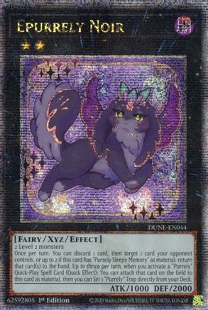 Epurrely Noir (Quarter Century Secret Rare) (DUNE-EN044) - Duelist Nexus 1st Edition - Premium Yugioh Single from Konami - Just $21.75! Shop now at Game Crave Tournament Store
