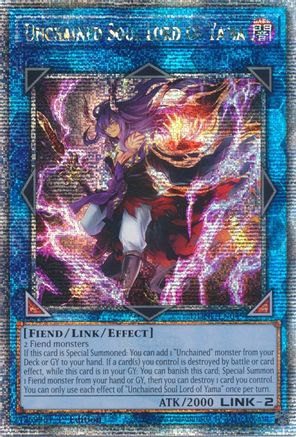 Unchained Soul Lord of Yama (Quarter Century Secret Rare) (DUNE-EN049) - Duelist Nexus 1st Edition - Premium Yugioh Single from Konami - Just $71.10! Shop now at Game Crave Tournament Store