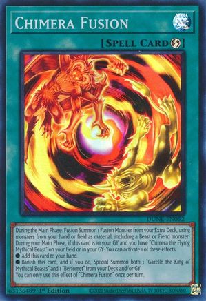 Chimera Fusion (DUNE-EN052) - Duelist Nexus 1st Edition - Premium Yugioh Single from Konami - Just $0.33! Shop now at Game Crave Tournament Store