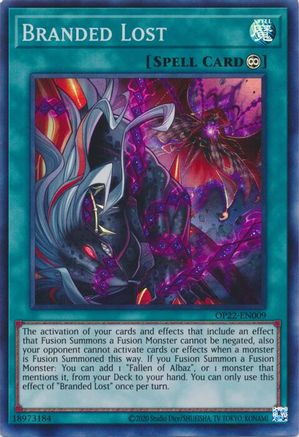 Branded Lost (OP22-EN009) - OTS Tournament Pack 22 Unlimited - Premium Yugioh Single from Konami - Just $0.25! Shop now at Game Crave Tournament Store