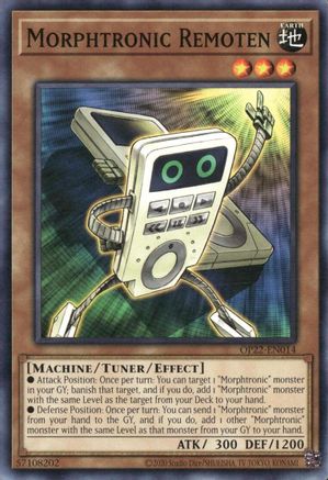 Morphtronic Remoten (OP22-EN014) - OTS Tournament Pack 22 Unlimited - Premium Yugioh Single from Konami - Just $0.26! Shop now at Game Crave Tournament Store