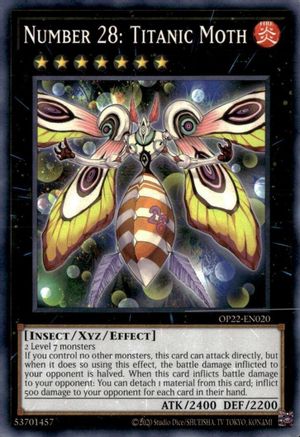 Number 28: Titanic Moth (OP22-EN020) - OTS Tournament Pack 22 Unlimited - Premium Yugioh Single from Konami - Just $0.25! Shop now at Game Crave Tournament Store
