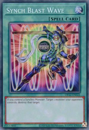 Synch Blast Wave (OP22-EN021) - OTS Tournament Pack 22 Unlimited - Premium Yugioh Single from Konami - Just $0.08! Shop now at Game Crave Tournament Store