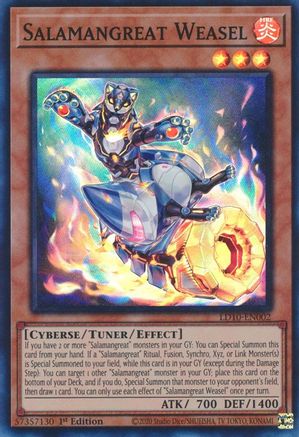 Salamangreat Weasel (LD10-EN002) - Legendary Duelists: Soulburning Volcano 1st Edition - Premium Yugioh Single from Konami - Just $0.70! Shop now at Game Crave Tournament Store