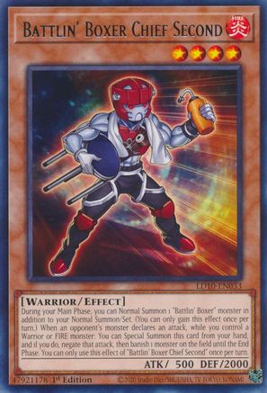 Battlin' Boxer Chief Second (LD10-EN033) - Legendary Duelists: Soulburning Volcano 1st Edition - Premium Yugioh Single from Konami - Just $0.25! Shop now at Game Crave Tournament Store