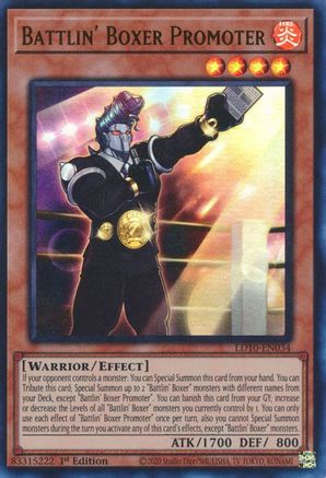 Battlin' Boxer Promoter (LD10-EN034) - Legendary Duelists: Soulburning Volcano 1st Edition - Premium Yugioh Single from Konami - Just $0.65! Shop now at Game Crave Tournament Store