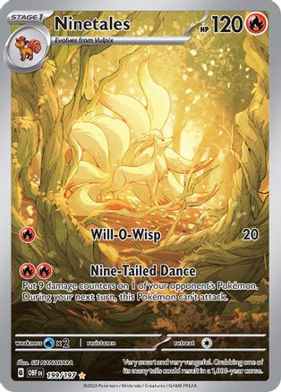 Ninetales -199/197 199 - SV03 Obsidian Flames Holofoil