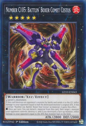 Number C105: Battlin' Boxer Comet Cestus (LD10-EN043) - Legendary Duelists: Soulburning Volcano 1st Edition - Premium Yugioh Single from Konami - Just $0.25! Shop now at Game Crave Tournament Store