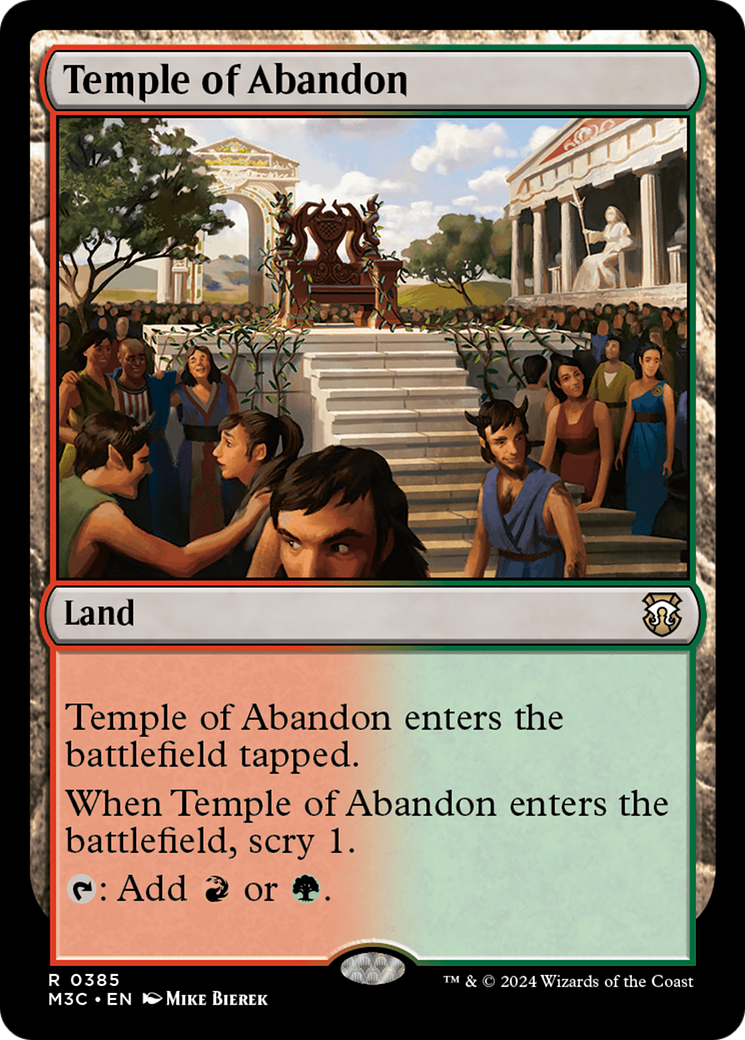 Temple of Abandon (M3C-385) - Modern Horizons 3 Commander - Premium MTG Single from Wizards of the Coast - Just $0.25! Shop now at Game Crave Tournament Store