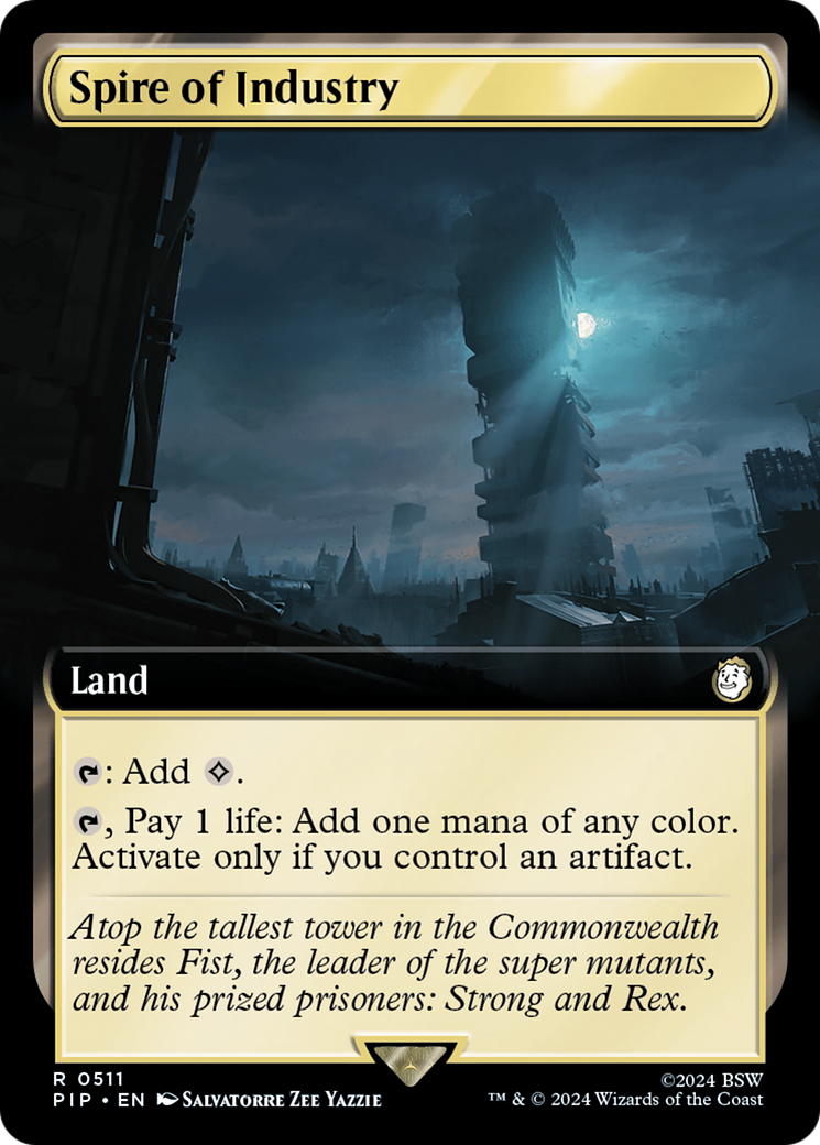 Spire of Industry (PIP-511) - Fallout: (Extended Art) - Premium MTG Single from Wizards of the Coast - Just $3.14! Shop now at Game Crave Tournament Store