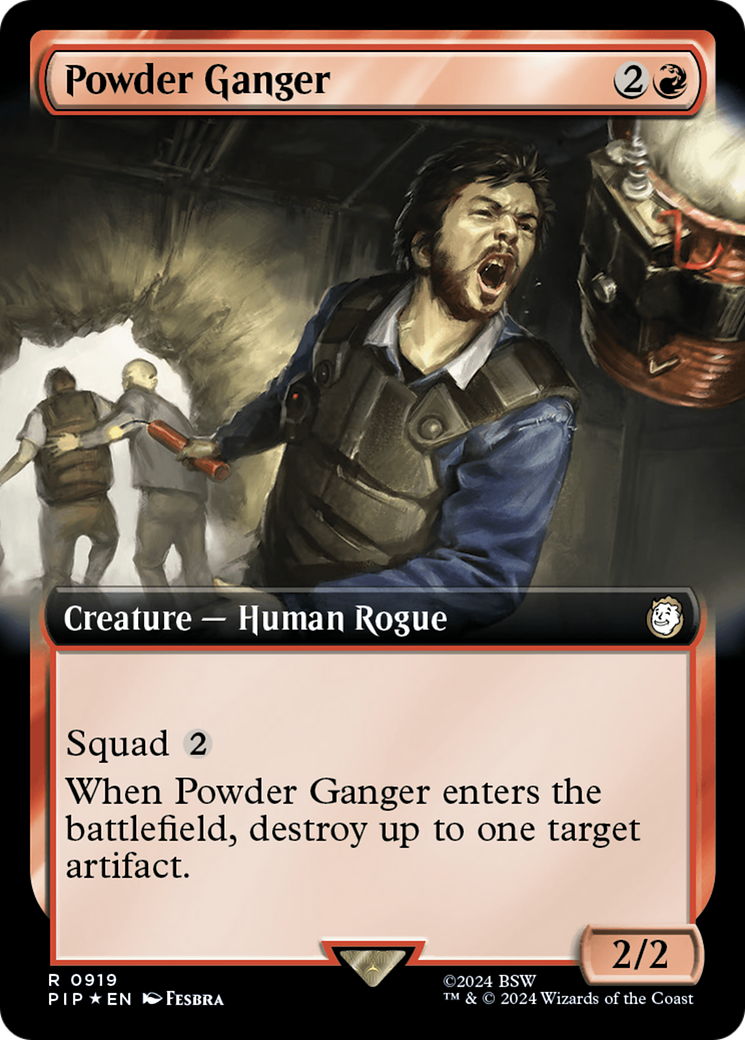 Powder Ganger (PIP-919) - Fallout: (Extended Art) Foil - Premium MTG Single from Wizards of the Coast - Just $0.80! Shop now at Game Crave Tournament Store