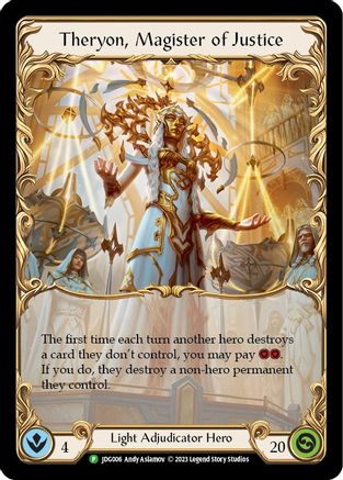 Theryon, Magister of Justice (JDG006) (JDG006) - Flesh and Blood: Promo Cards Cold Foil