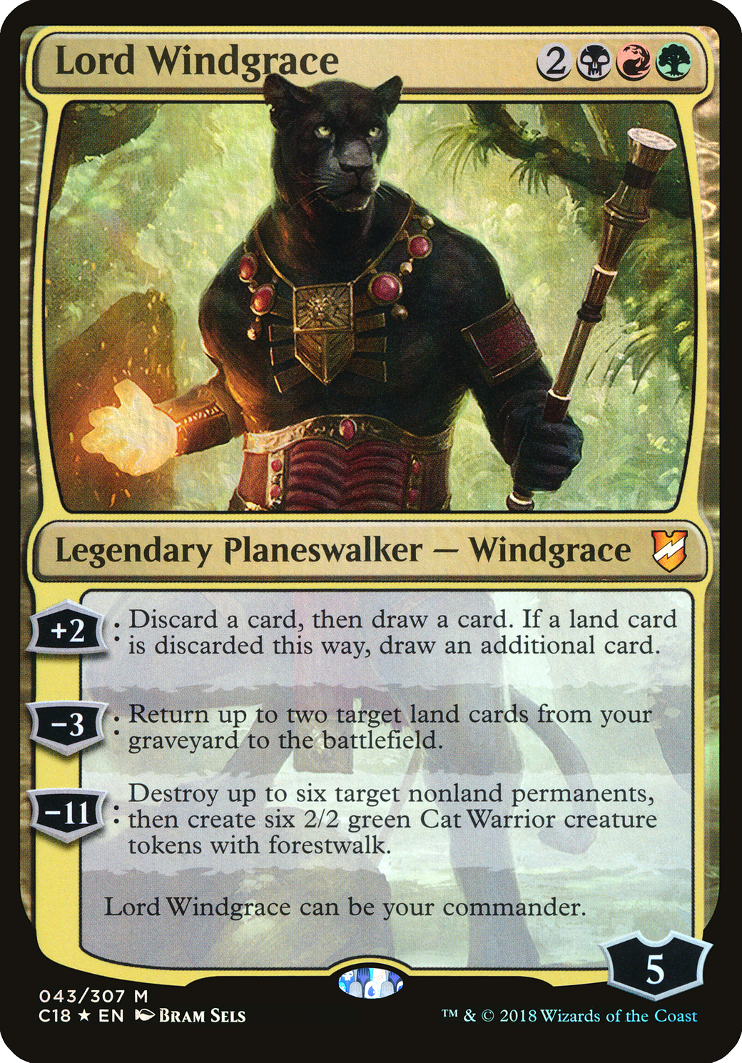 Lord Windgrace (OC18-043) - Commander 2018 Oversized Foil