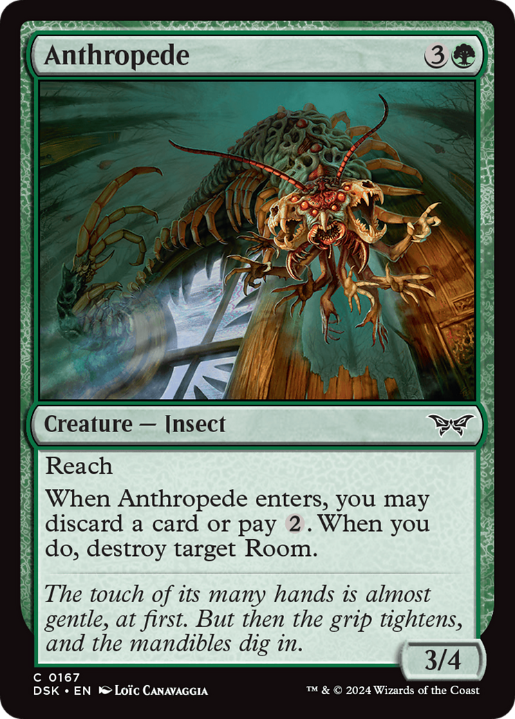 Anthropede (DSK-167) - Duskmourn: House of Horror - Premium MTG Single from Wizards of the Coast - Just $0.25! Shop now at Game Crave Tournament Store