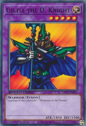 Giltia the D. Knight (SBC1-ENB21) - Speed Duel: Streets of Battle City 1st Edition - Premium Yugioh Single from Konami - Just $0.25! Shop now at Game Crave Tournament Store