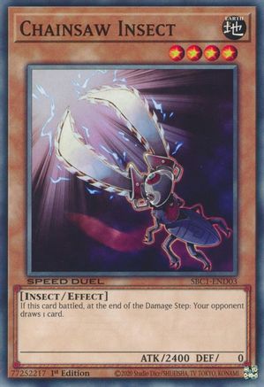 Chainsaw Insect (SBC1-END03) - Speed Duel: Streets of Battle City 1st Edition - Premium Yugioh Single from Konami - Just $0.25! Shop now at Game Crave Tournament Store
