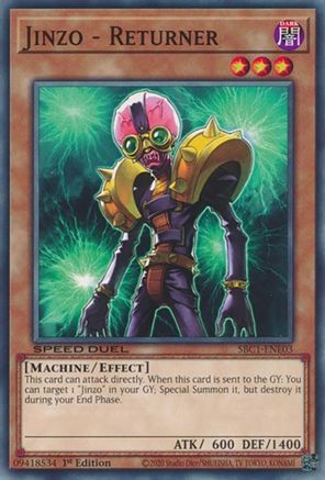 Jinzo - Returner (SBC1-ENE03) - Speed Duel: Streets of Battle City 1st Edition - Premium Yugioh Single from Konami - Just $0.25! Shop now at Game Crave Tournament Store
