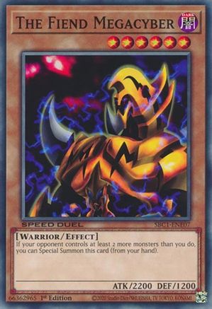 The Fiend Megacyber (SBC1-ENE07) - Speed Duel: Streets of Battle City 1st Edition - Premium Yugioh Single from Konami - Just $0.25! Shop now at Game Crave Tournament Store