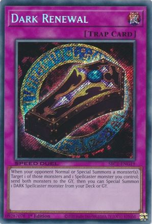 Dark Renewal (Secret Rare) (SBC1-ENG19) - Speed Duel: Streets of Battle City 1st Edition - Premium Yugioh Single from Konami - Just $0.40! Shop now at Game Crave Tournament Store