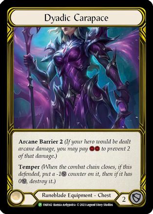 Dyadic Carapace (Golden) (FAB142) - Flesh and Blood: Promo Cards