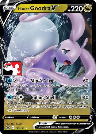 Hisuian Goodra V 135 - Prize Pack Series Three Holofoil - Premium Pokemon Single from Nintendo - Just $0.50! Shop now at Game Crave Tournament Store