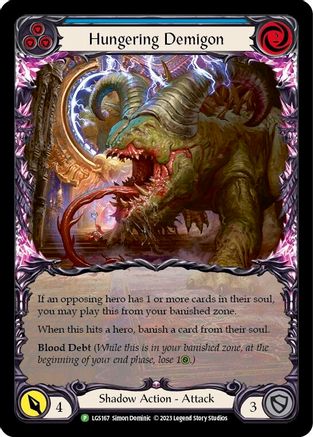 Hungering Demigon (Blue) - LGS167 (LGS167) - Flesh and Blood: Promo Cards Rainbow Foil